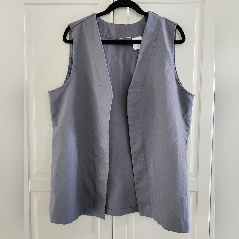 Bend Over Gray Open-faced Vest Gilet Women's Size L